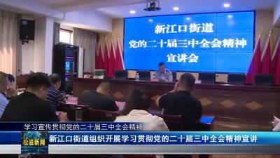 【学习宣传贯彻党的二十届三中全会精神】新江口街道组织开展学习贯彻党的二十届三中全会精神宣讲（20240826）