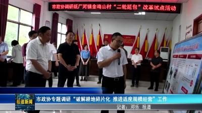 市政协专题调研“破解耕地碎片化  推进适度规模经营” 工作（20250508）