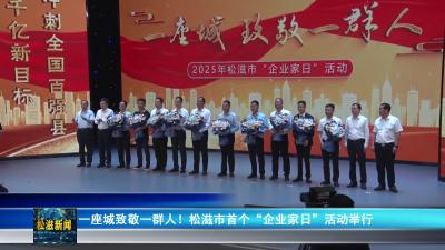 一座城致敬一群人！松滋市首个“企业家日”活动举行（20250519）