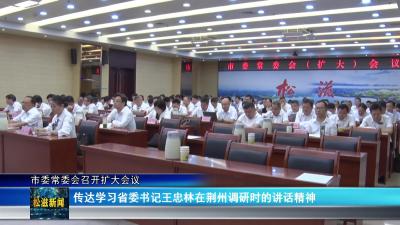 【市委常委会召开扩大会议】传达学习省委书记王忠林在荆州调研时的讲话精神（20250620）