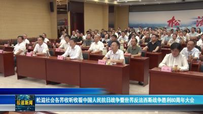 松滋社会各界收听收看中国人民抗日战争暨世界反法西斯战争胜利80周年大会（20250904）