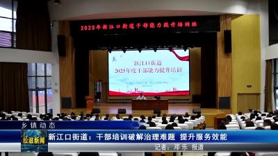 【乡镇动态】新江口街道：干部培训破解治理难题  提升服务效能（20251021）