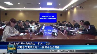 汪卫主持召开市委常委会（扩大）会议（20251031）