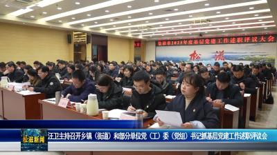 汪卫主持召开乡镇（街道）和部分单位党（工）委（党组）书记抓基层党建工作述职评议会（20260120）