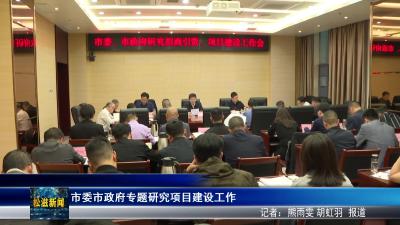 市委市政府专题研究项目建设工作（20260429）