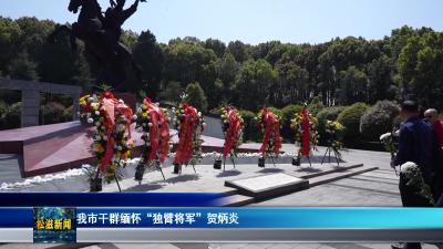 我市干群缅怀“独臂将军”贺炳炎（20260402）