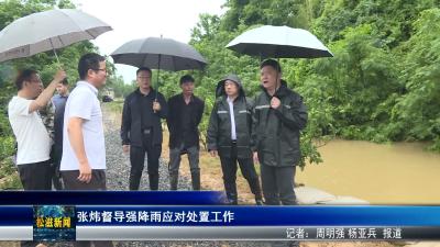 张炜督导强降雨应对处置工作（20260519）