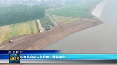 【防汛抗灾】杨家垴崩岸应急抢险工程基本完工（20260605）