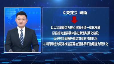 《中共黄石市委关于深入学习贯彻习近平总书记考察湖北重要讲话精神、奋力谱写中国式现代化黄石篇章的决定》解读（四）|  加快推动全域一体