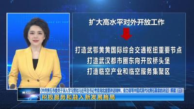 《中共黄石市委关于深入学习贯彻习近平总书记考察湖北重要讲话精神、奋力谱写中国式现代化黄石篇章的决定》解读（三）积极服务和融入新发展格局