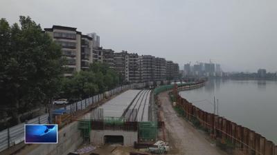 奋战二季度 冲刺双过半  |  颐阳路生态廊道工程：首联现浇箱梁顺利浇筑