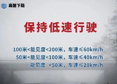 大雾管制！湖北多条高速公路入口临时关闭