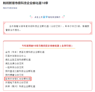 名单发布！监利这家孵化园入选！