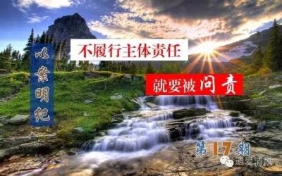 【以案明纪】第17期：履行主体责任不力，某水利局局长被问责