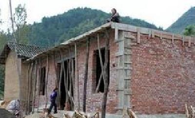 武穴因灾倒房重建工作本月底全面完工