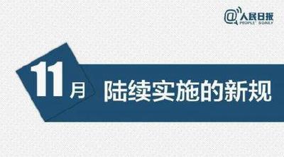 一批法律法规11月1日起实施