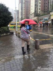 一张打伞图刷爆朋友圈 合肥女童不到两岁成“网红”