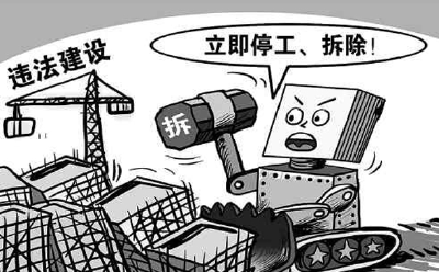 黄州一违建仓库被拆除