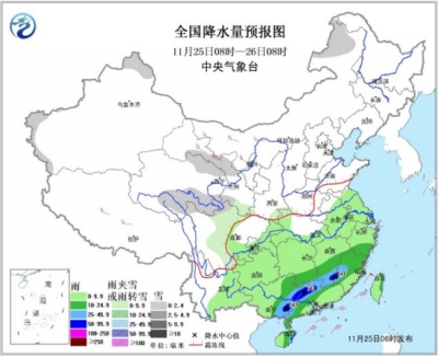 华南地区将迎中到大雨局地暴雨 河北山西局地重度霾