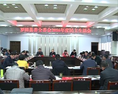 赵斌参加罗田县委全委会2016年度民主生活会