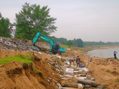 麻城举水河水毁重建工程节后全面开工 