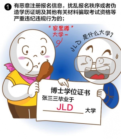 今天国考 考生切莫以身试法！