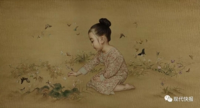 又是别人家的爸爸！他把两个女儿装进一片鸟语花香