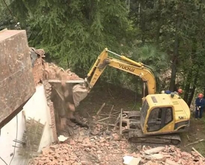 团风县打响大崎山省级自然保护区拆违第一枪