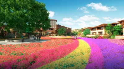 英山四季花海·中华情园景区举办首届百花旅游节