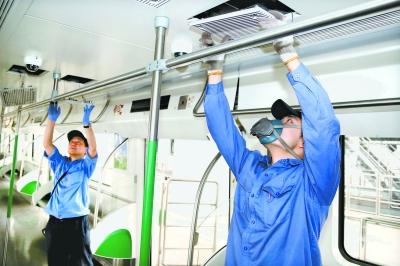 武汉地铁空调例行“春整”迎盛夏(图)