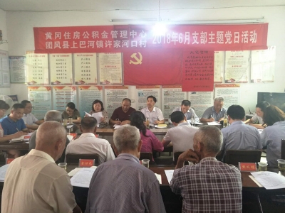 市中心与许家河口村联合举行2018年6月主题党日活动