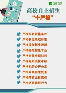 明确“十严格”要求！教育部规范2019年高校自主招生工作