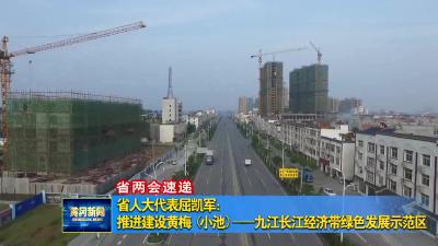 省两会速递︱省人大代表屈凯军：推进建设黄梅（小池）——九江长江经济带绿色发展示范区