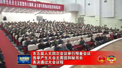 市五届人大四次会议举行预备会议 选举产生大会主席团和秘书长 表决通过大会议程