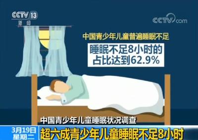 中国青少年儿童睡眠状况调查 超六成青少年儿童睡眠不足8小时