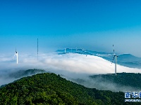 航拍荆门圣境山：云海奇观气势磅礴