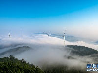 航拍荆门圣境山：云海奇观气势磅礴