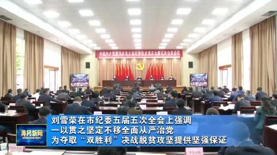 视频︱刘雪荣在市纪委五届五次全会上强调  一以贯之坚定不移全面从严治党  为夺取“双胜利”决战脱贫攻坚提供坚强保证