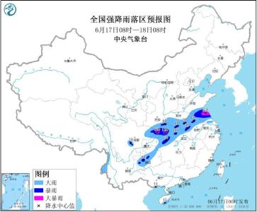 暴雨黄色预警:江苏湖北重庆等地局地大暴雨