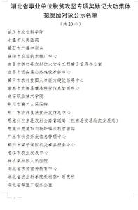 湖北拟给这些个人和集体记大功！黄冈多人上榜！正在公示！