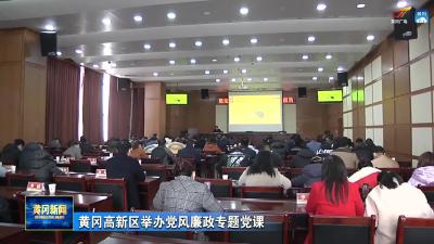 黄冈高新区举办党风廉政专题党课