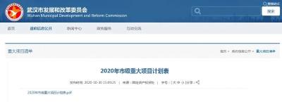 计划表公布！事关武汉发展