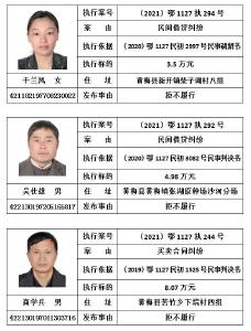 黄冈一地30名失信人被实名曝光