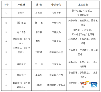黄冈市人民政府办公室关于印发黄冈市先进制造业重点产业链链长制实施方案的通知