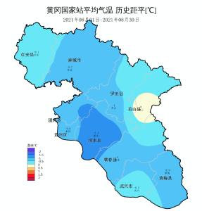 黄冈市2021年9月气候趋势预测