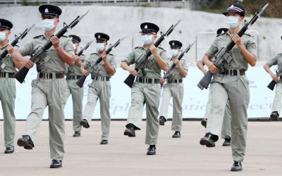 香港警队将从7月1日起全面转用中式步操
