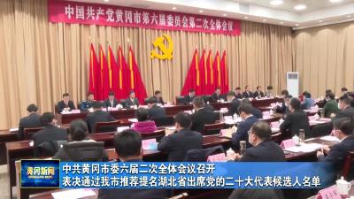 中共黄冈市委六届二次全体会议召开