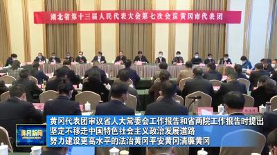 黄冈代表团审议省人大常委会工作报告和省两院工作报告时提出