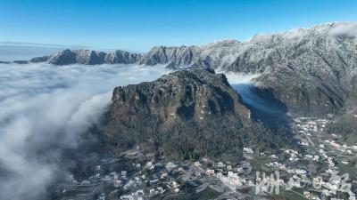 湖北鹤峰：这么美的云海雪山你见过吗？云卷云舒似仙境！