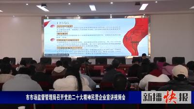 市市场监督管理局召开党的二十大精神民营企业宣讲视频会